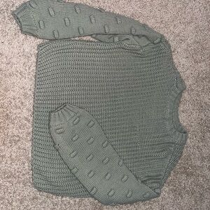 Chunky Knit Green Sweater